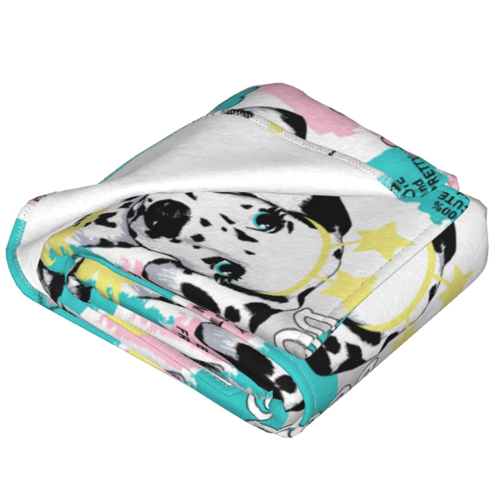 Graziosa coperta in pile con gatti e cani per letto, divano, coperta in pile, leggera, morbida e accogliente, 127 x 101,6 cm