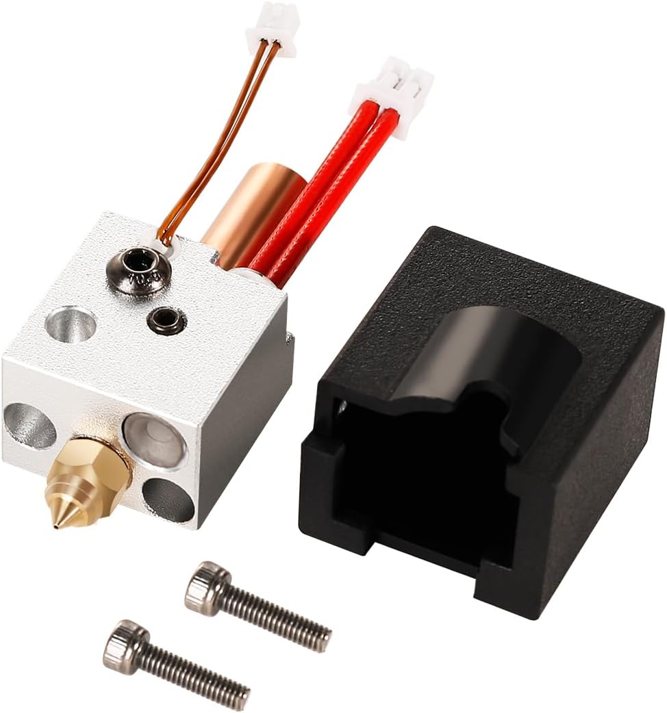 SV06 Plus Hotend Kit Coming with Brass Nozzle Heating Block Thermistor Heating Wire, Metal Throat and Silicone Cover for SV06 Plus SV07 SV07 Plus