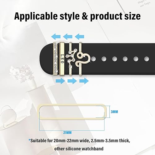 Miniatura 5 de Correa para Samsung Galaxy Watch Ultra y 7, 6, 5 y 4 con dijes de constelaciones, correa de silicona con dijes, accesorios para reloj 765 ProWatch 4