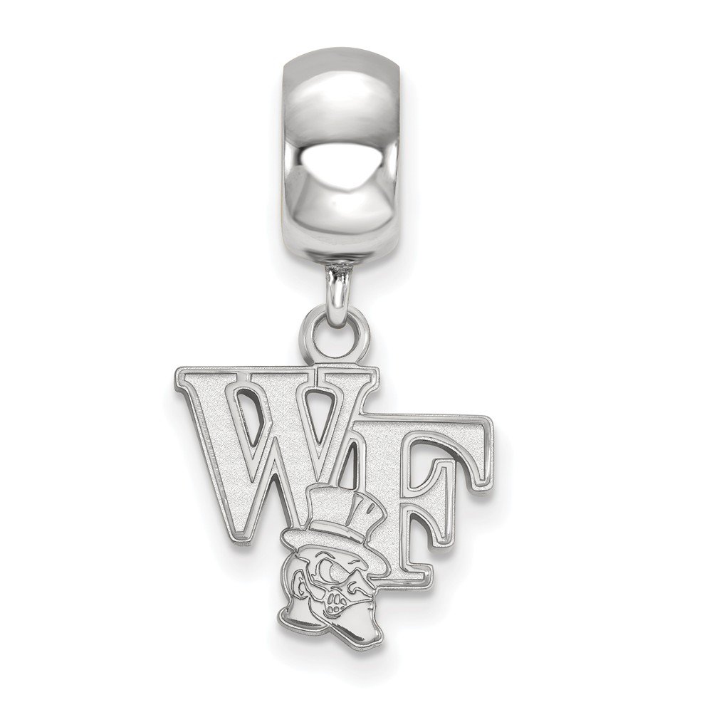Wake Forest Bead Charm Small (1/2 Inch) Dangle (Sterling Silver)