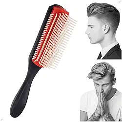 Escova Pompadour Profissional para Cabelo Masculino | Cerdas de Silicone, Anti Estática, Design Ergonômico para Topetes e Estilos Vintage | Unidade Única