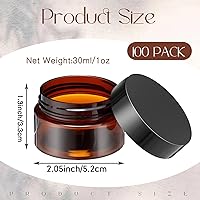 Vista 2 de SATINIOR 100 tarros de plástico con tapas, recipientes pequeños, tapas de boca ancha, pequeños recipientes de plástico para loción, crema, diamantes