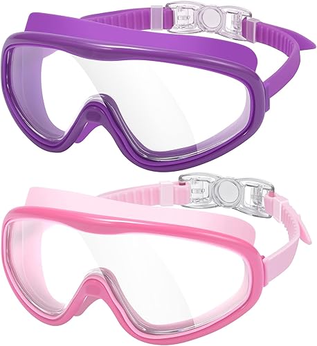 Miniatura 13 de Braylin Gafas de natación para adultos, paquete de 2 gafas de natación de visión amplia para hombres, mujeres, jóvenes, adolescentes, antivaho y más
