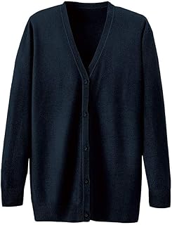[ナースリー] カシミヤタッチカーディガン ロング丈 レディース 薄手 ふんわり暖かい 洗える シンプル 通勤 オフィス ユニフォーム 秋冬 アクリル