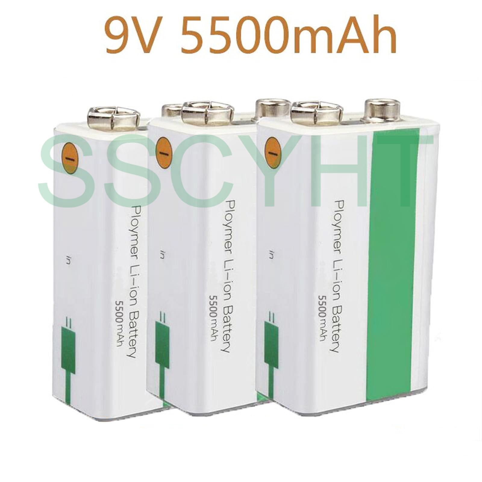 Batterie Rechargeable au Lithium 9 V 6800 mAh 6200 mAh 5500 mAh Chargement USB Batterie carrée Li-ION 9 Volts pour Batterie de Secours pour Microphone multimètre Jouet