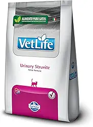 Vet Life Ração Farmina Natural Urinary Struvite Para Gatos Adultos Com Distúrbios Urinários - 7 5Kg