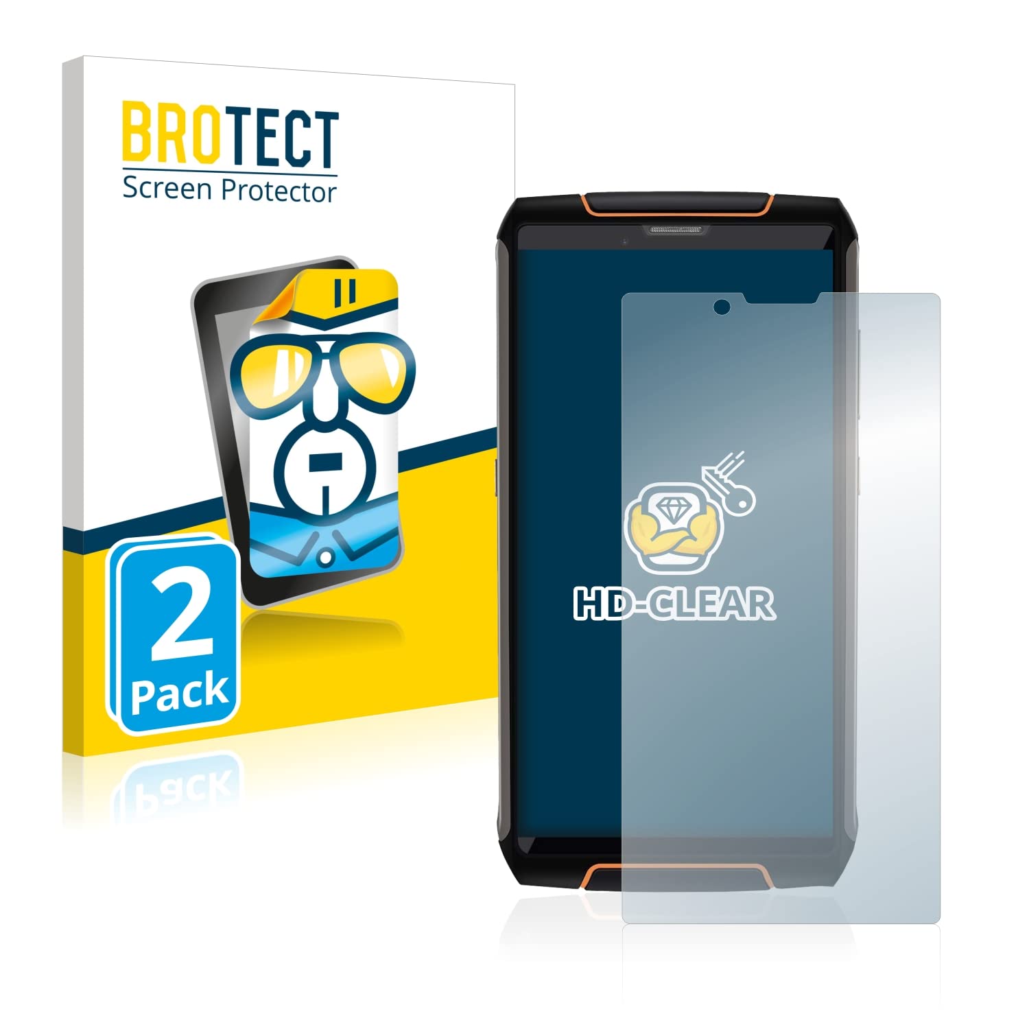 Brotect Pellicola Protettiva Per Cubot P40 (2 Pezzi) - Trasparente, Anti-Impronte E Anti-Graffio - Made In Germany