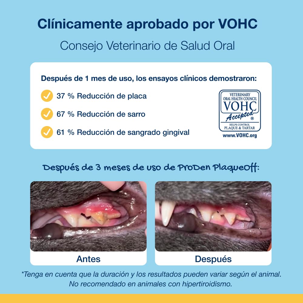 ProDen PlaqueOff Polvo para Gatos 40g – Limpiador Dental 100% Natural, Formula Gatos Exigentes, Ayuda a Eliminar Placa, Sarro y Mal Aliento, hasta 4 Meses de duración