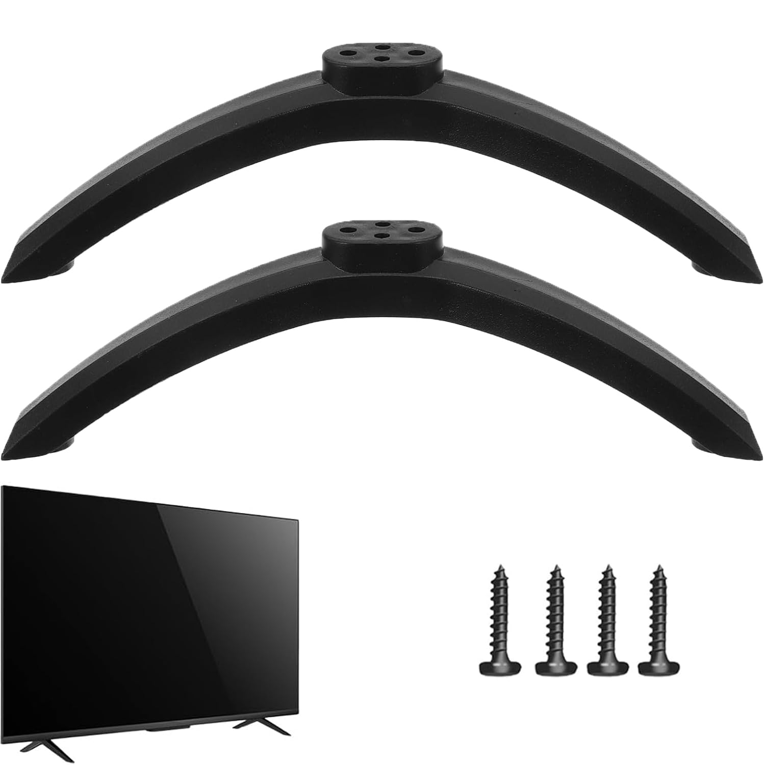 2 PCS Universal TV Stand Legs,Replacement Feet for 24-55 inch Televisions, Anti-Slip Plastic Base,Replacement TV Stand Legs Install,for Samsung LG Sony TCL Flat Screen TV.