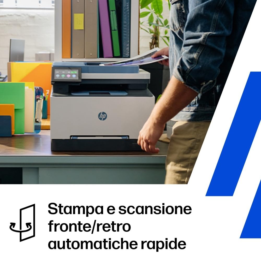 HP Color LaserJet Pro 3302fdw Stampante Multifunzione A4, Stampa Fronte e Retro Automatico, 25 ppm, USB, Wi-Fi, Ethernet, Fax, Copia, Scansiona, ADF 50 Fogli