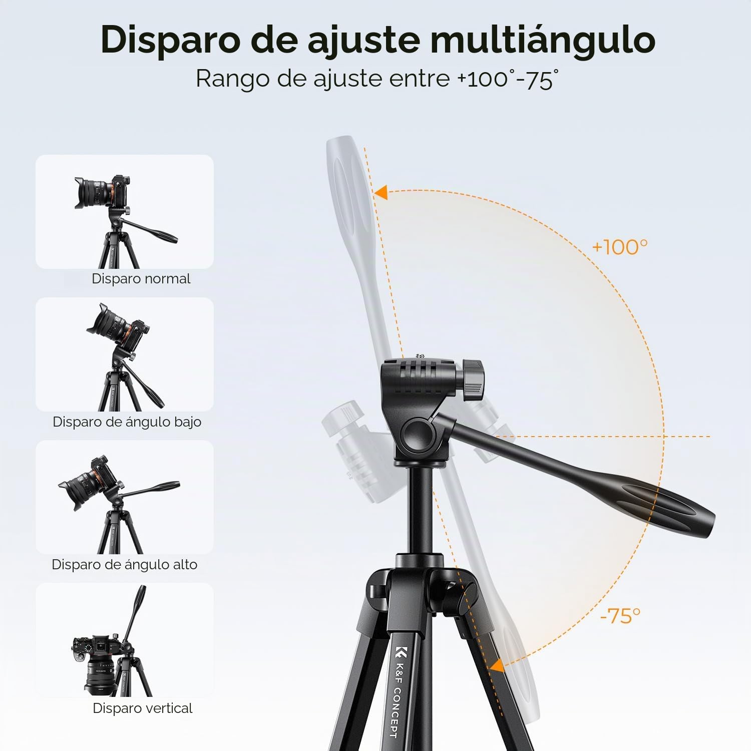 K&F CONCEPT Tripode Proyector, Trípode para Móvil 152cm Compatible con DSLR Canon Nikon Sony, Smartphone con Soporte para Móvil, Trípode de Viaje de Aluminio con Mando a Distancia Bluetooth | Soporte ultraligero de 0.6 kg, control remoto y teléfono celula
