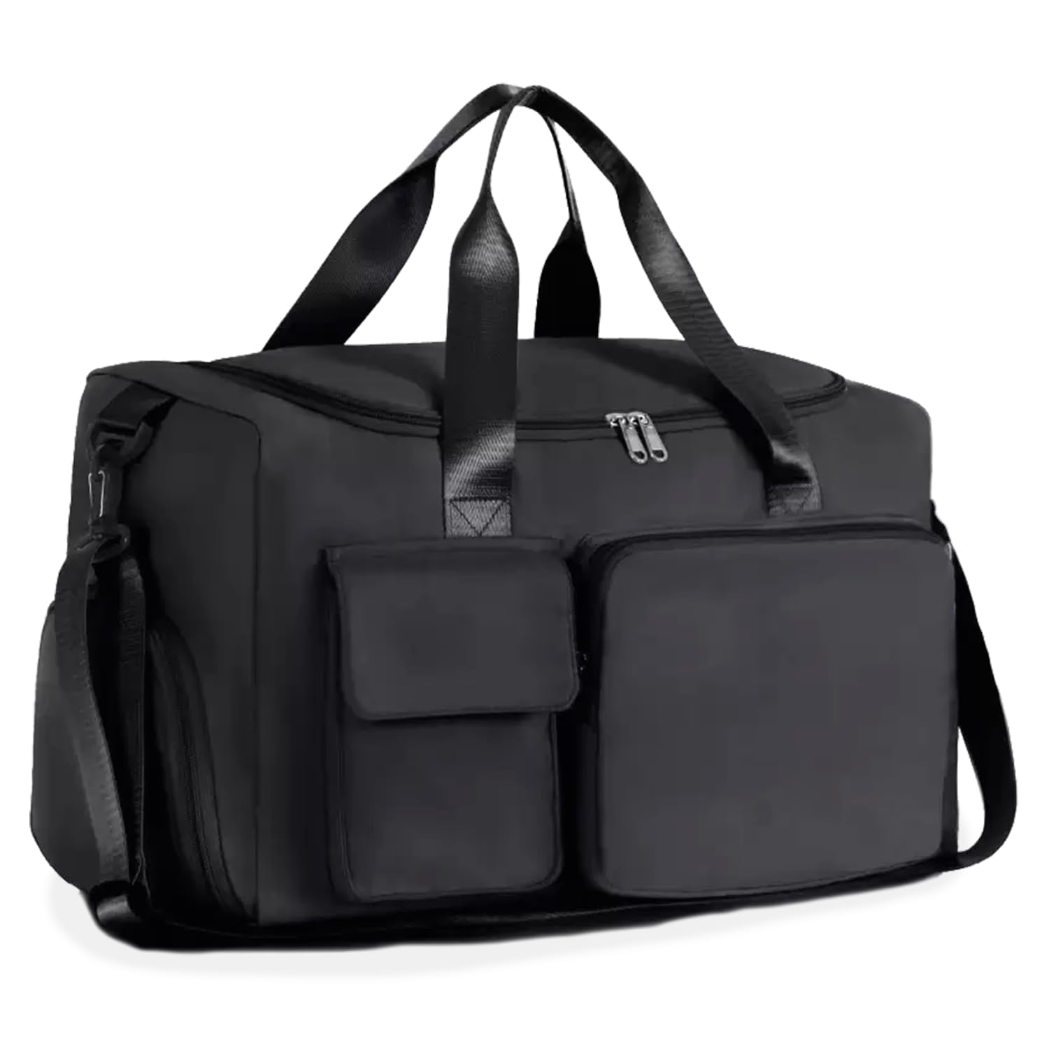 Gym Bag with Shoes Compartment,ROZEFIT Travel Bag with Wet Pocket, Portable Duffle Bag for Women, Waterproof Lightweight Holdall Bags for Men, Weekender, Vacation (Black)