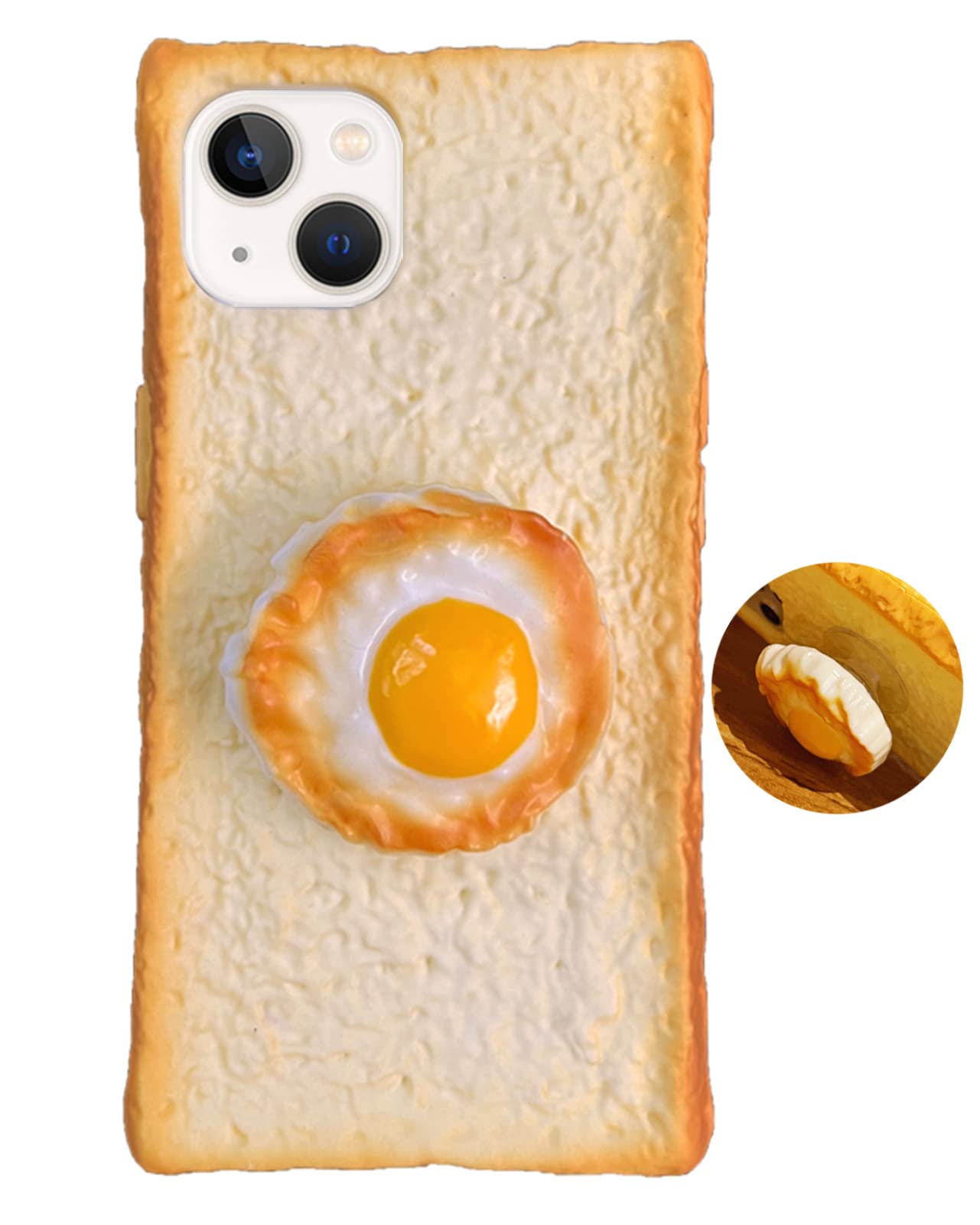 JIATAY Case for iPhone 15 Plus Case Silicone Cute, Camera Lens Protector Design Kawaii Cartoon 3D Vintage Thick Case Protective Cover with Stand (