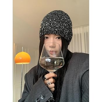 CHANEL キラキラマフラー　キラキラニット帽　セット キラキラのロゴが可愛い♪】CHANEL ニット帽 (CHANEL/ニット