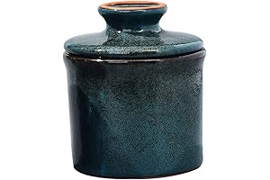 Pottery Butter Keeper Crock with Water Line