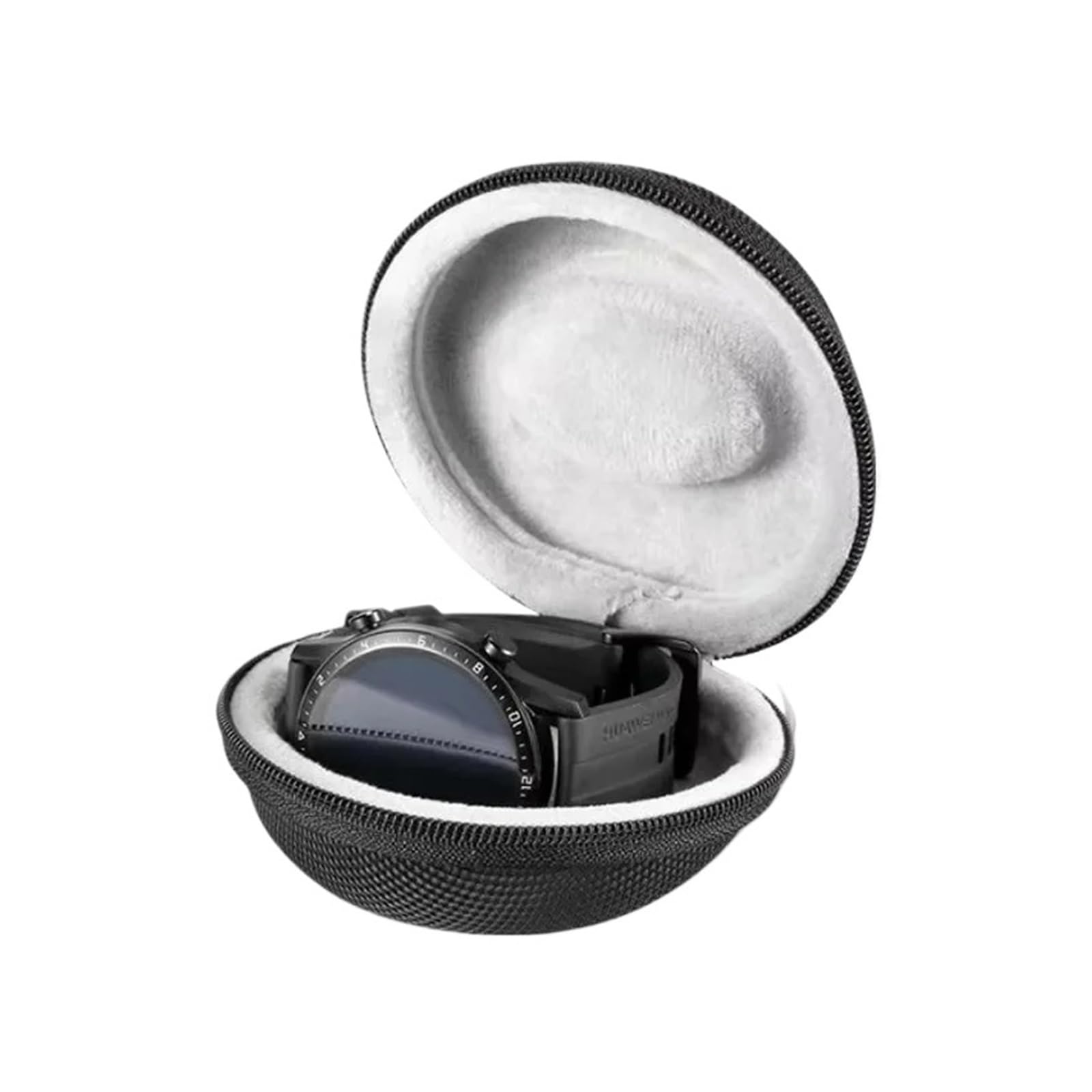 FVDZRFIE Watch Box Portable Watch Travel Case Watch Storage Box Waterproof Watch Holder Zippered Smartwatch Container Single Watch Organizer(White black)