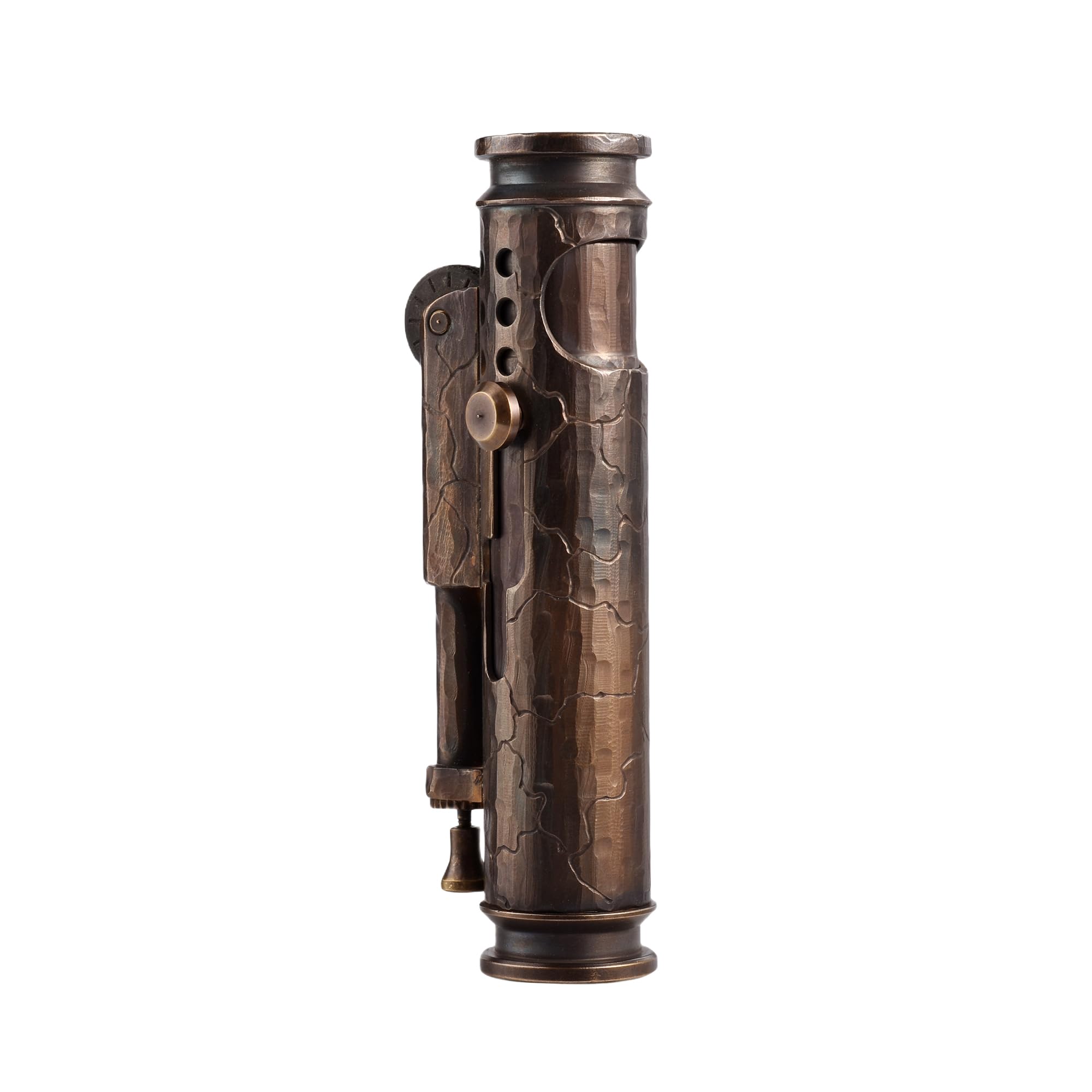 Hand Carved Windproof Classic Vintage Trench Brass Kerosene Lighter Refillable Grinding Wheel Fluid Lighter Automatic Ejection Seal Unique