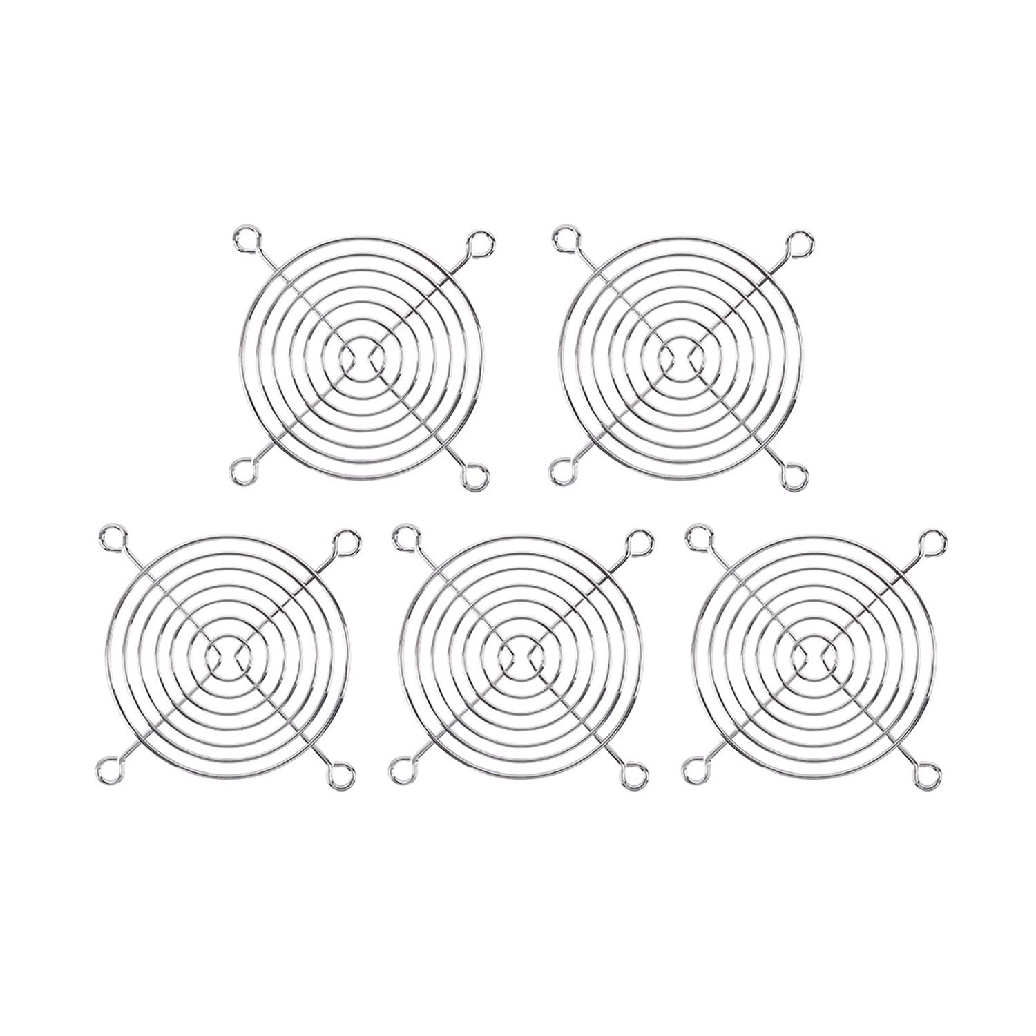 Cooling Fan Grill Metal Finger Guard 5pcs PC Case Fan Grills Desktop Computer Cooling Finger Guard Protector Protection Cover Accessories(5pcs 120mm)