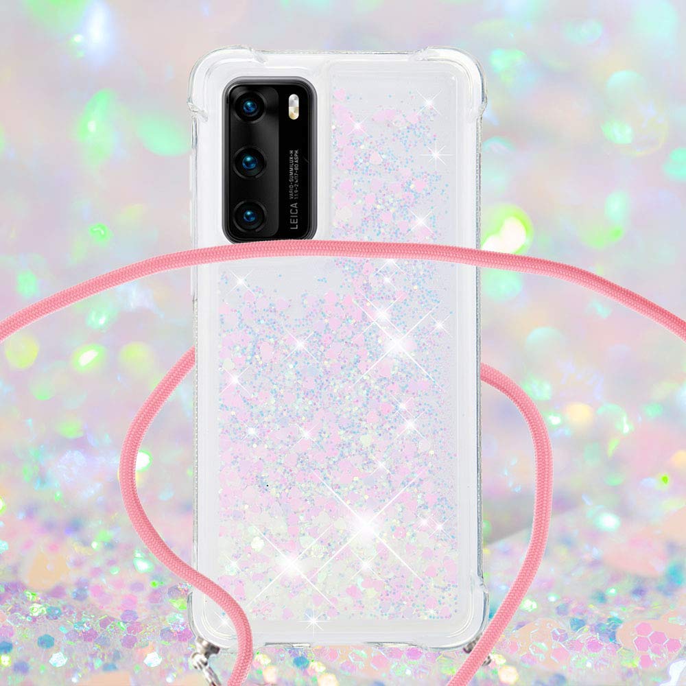 Moex Custodia A Tracolla Per Motorola Moto G9 Play – Cover Trasparente In Silicone + Cordino Regolabile Fino A 155 Cm – Argento - 2