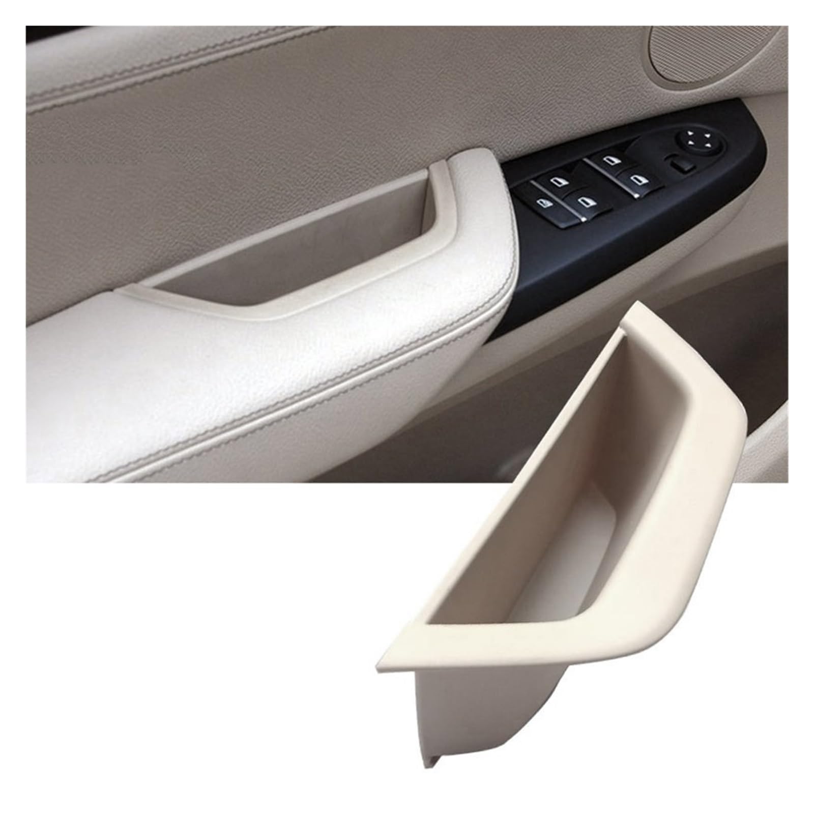 Vassoio Portaoggetti Per Maniglia Portiera Auto – Sostituzione Coperchio Bracciolo Per BMW X3 F25 (2010-16) E X4 F26 (2014-17) – Nero, Ricambio 51417250306
