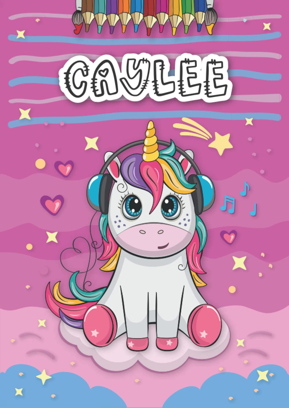 Caylee: Personalized Coloring Book for Caylee | Theme: Unicorn | Birthday gift for girl, daughter ... | Ages: 4-8 | 25 unicorn designs with name Caylee, Large size A4 (ca. 8.5 x 11 inches)