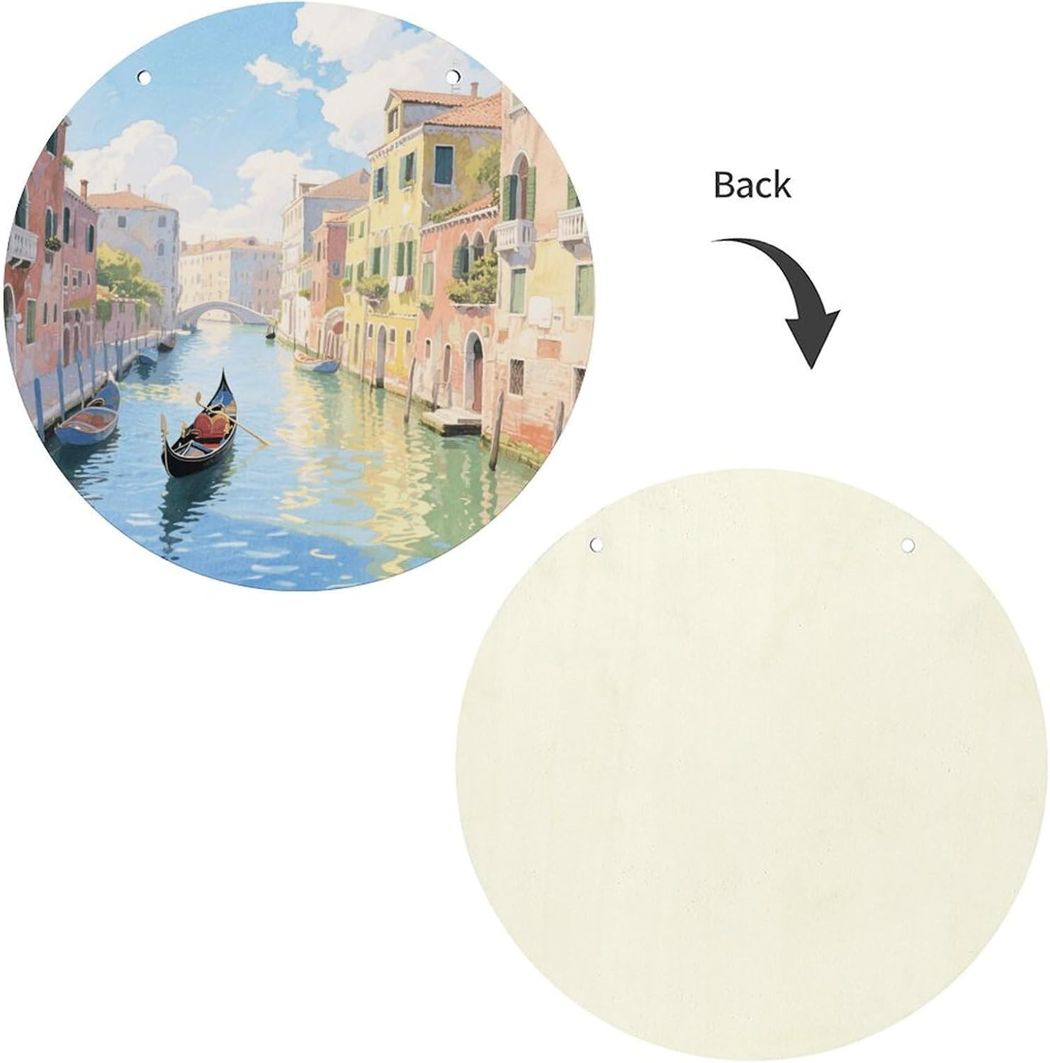 Venice Water City Scenery Painting Wood Painting