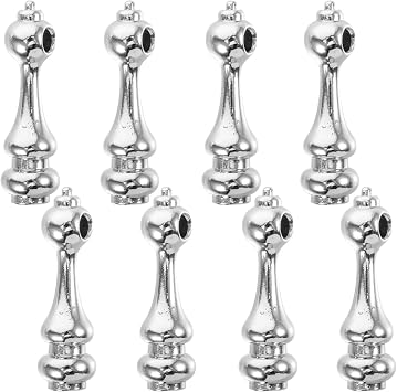 8Pcs Railing Cabinet Spindles Furniture Connectors for Secure Post Caps and Handrail Hardware 1.41In Metal Brackets for Cabinets and Gallery Railings