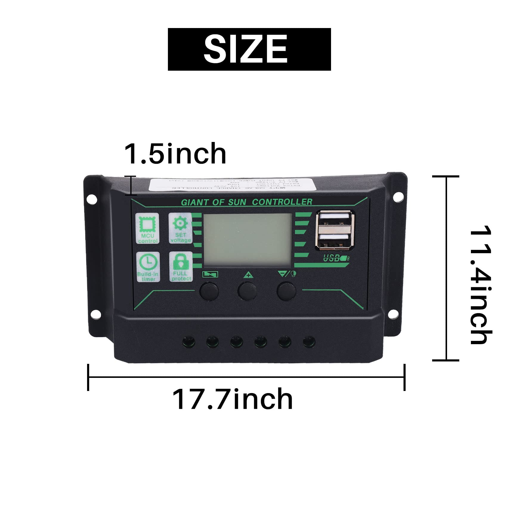 30W 12V Caricabatteria Portatile a Pannello Solare per Auto, Barca, con 100A Controller Bequem im Freien