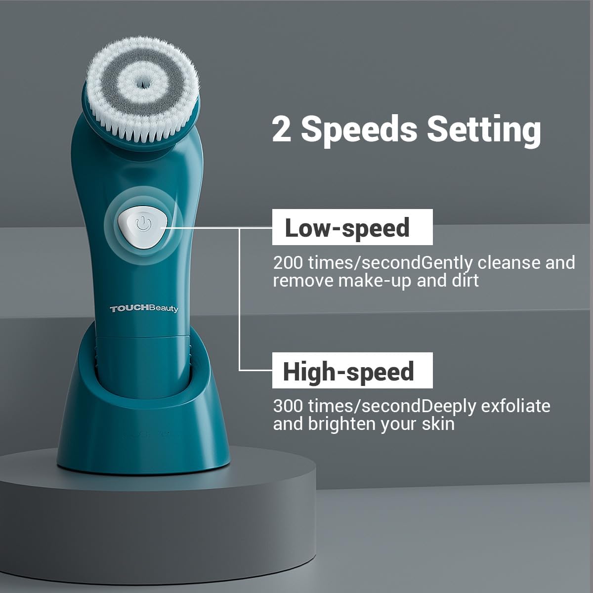 TOUCHBeauty Gesichtsbürste für Männer Skin Scrubber mit fortschrittlichen 6 Grad oszillierenden Vibration Reinigungstechnologie TB-1487(Blau)