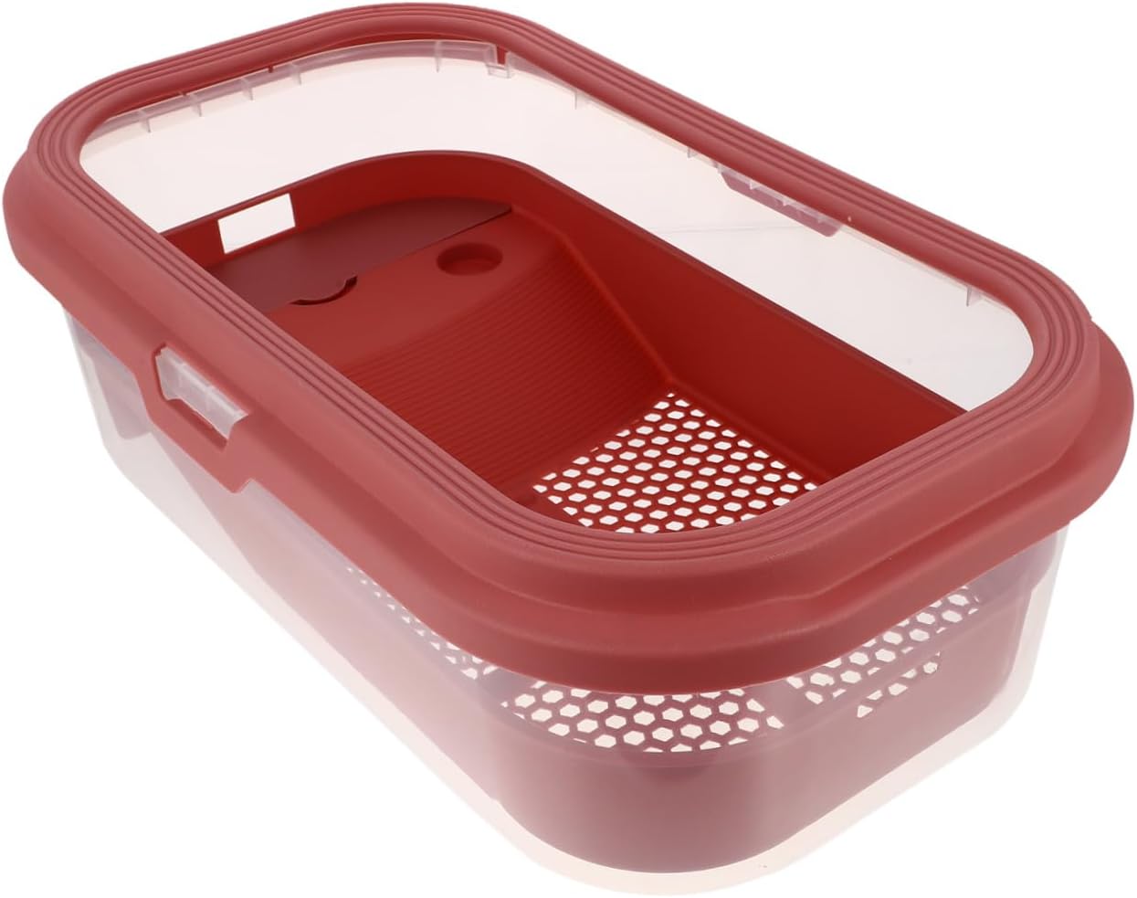 Plastic Turtle Feeding Container with Drying Platform Home Tortoise Tank Villa for Swimming Sunning and Easy Cleaning