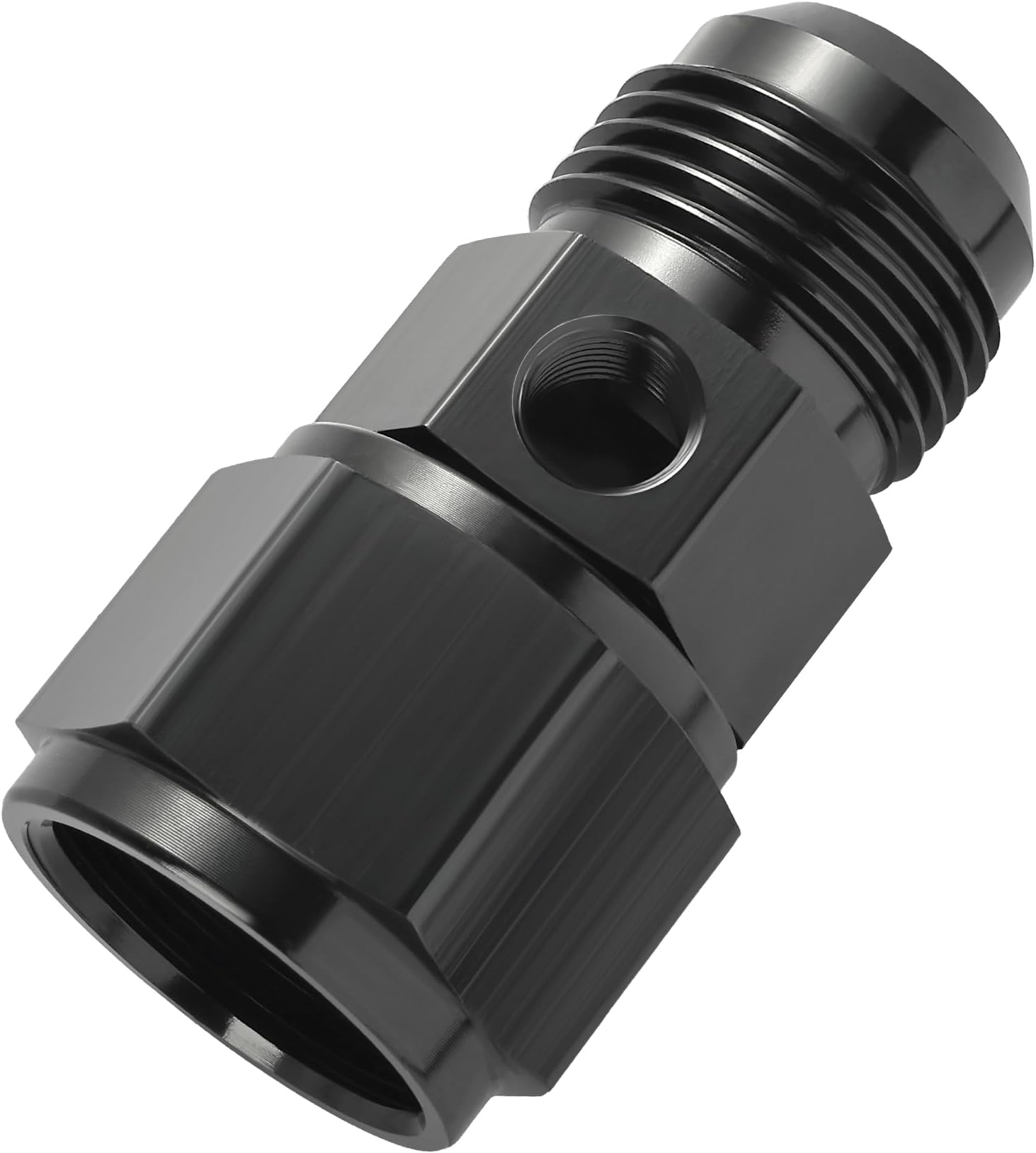 EVIL ENERGY 12AN Male Flare to -12 Female Swivel with 1/8 NPT Gauge Port Fuel Pressure Take Off Fitting Adapter Aluminum