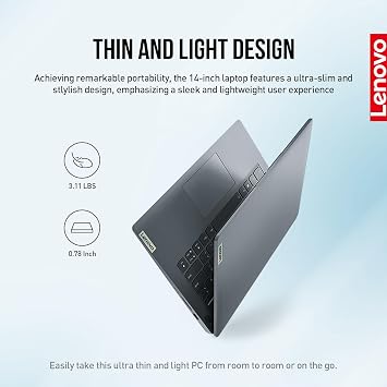 Lenovo IdeaPad 3 14 Laptop Computer, 14 Inch FHD Ultra Thin Lightweight College Students Notebook PC, Intel Quad Core i5, 40GB RAM, 1TB SSD, Windows 11, Lifetime Microsoft Office, HDMI Webcam USB-C