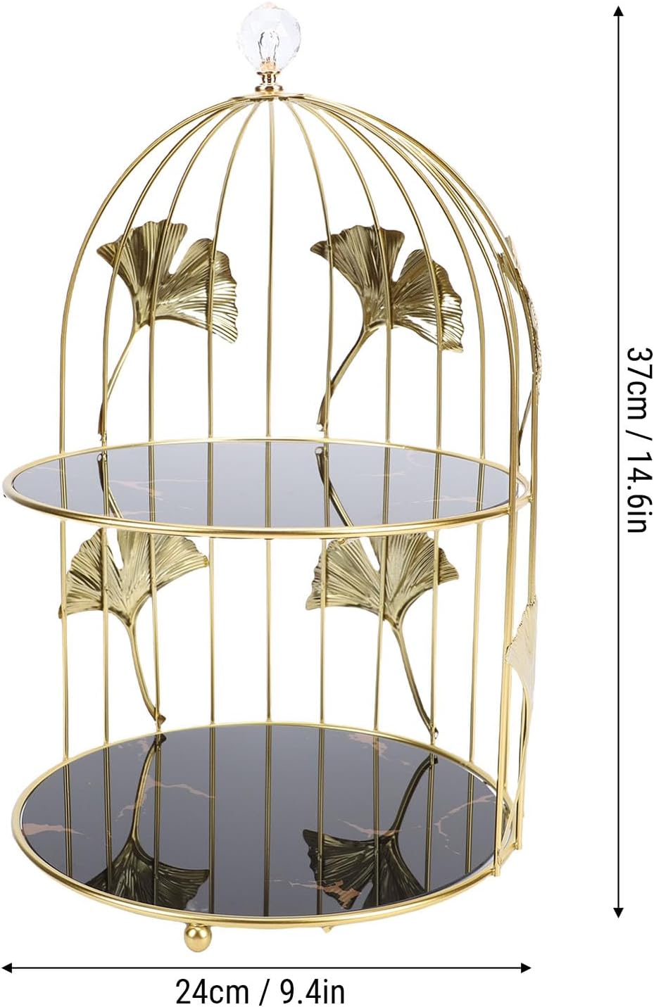 Round Cake Stand, Double Layer Cupcake Stand, Dessert Display Stand, Suitable for Weddings, Birthdays, buffets and Christmas