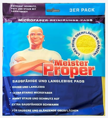 Meister Proper Esponjas Ultrafinas de Microfibra, Almohadillas de Limpieza Larga Duración