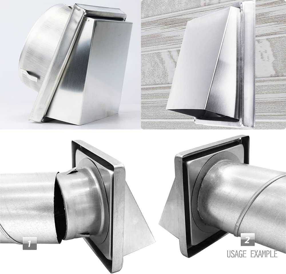 Buy LbsAMP Cowled External Square Air Vent Cover 100mm Anti Insect