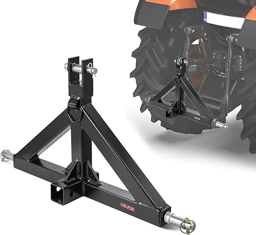 VEVOR Receptor de enganche de 3 puntos con receptor de 2 pulgadas, accesorio de enganche rápido de 3 puntos, capacidad de 3,000 libras, adaptador de