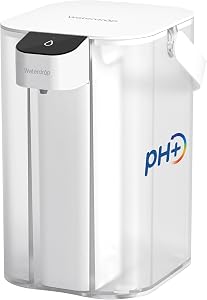Waterdrop ED01AW Electric Water Filter Pitcher, Alkaline Rechargeable Water Dispenser, with 1 Filter, Instant 200-Gallon 15-Cup Countertop Purifier, Reduce PFOA/PFOS, Chlorine, Lead, White