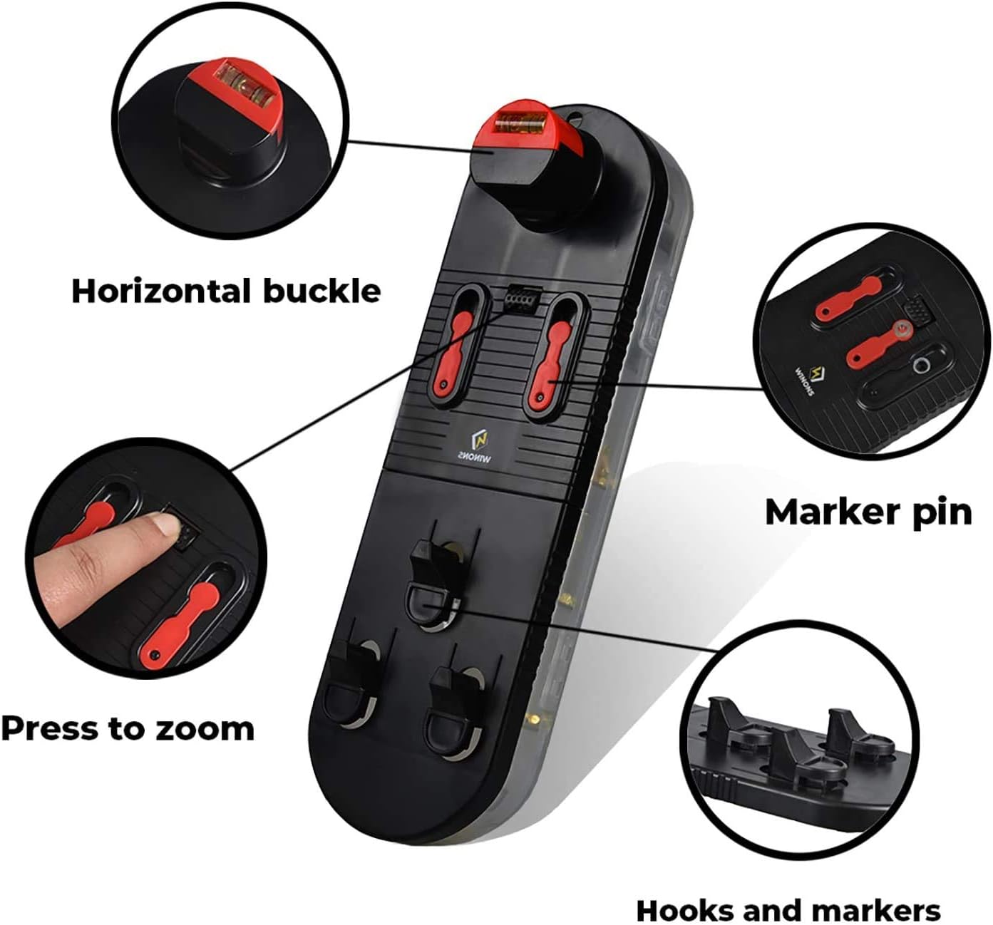 WINONS Picture Hanging Kit WPH-0002, 86 Pcs Picture Hanging Tool to Hang Pictures and Level Them with Ease, Versatile Picture Hanging Tool with Level Measuring Feature and Frame Hangers