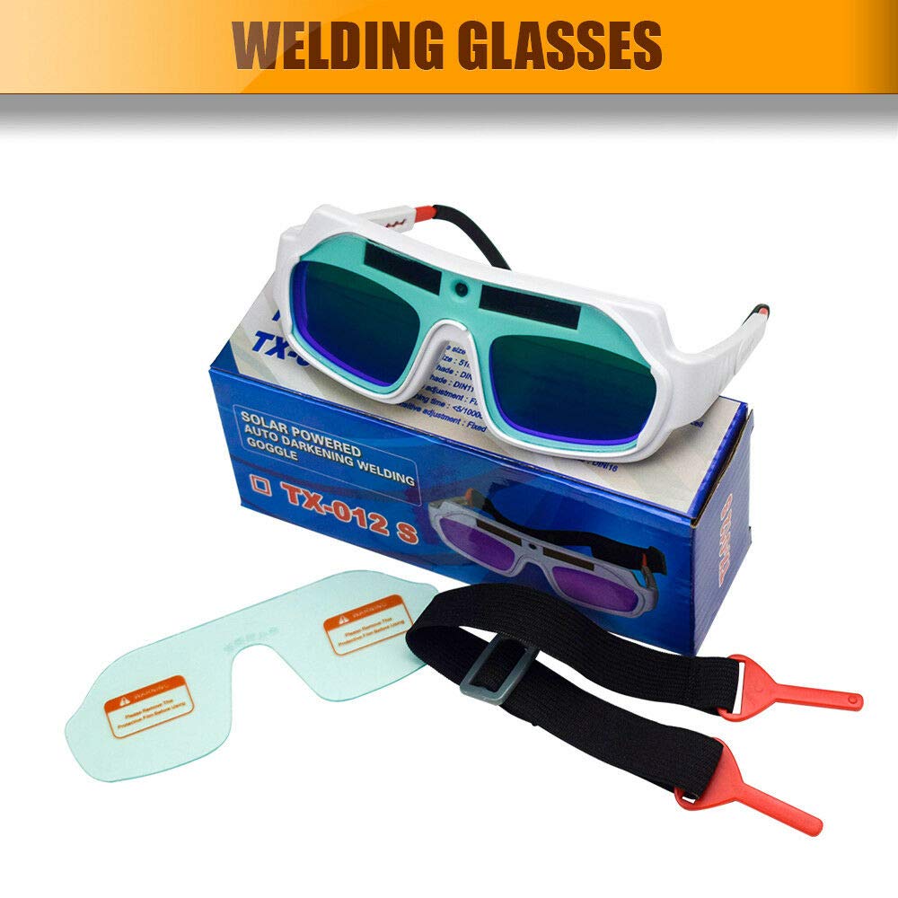 Lunettes De Soudage Auto-obscurcissantes - 2 Capteurs Solaires - Protection UV/IR - Shade 3-11 - Pour MIG, TIG, Plasma