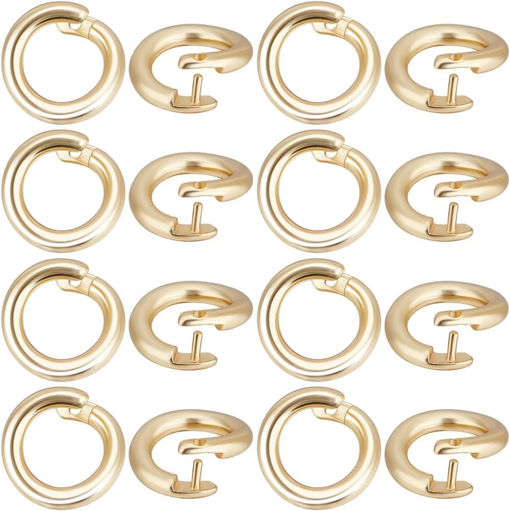 Beebeecraft 1 Box 50Pcs Split Jump Ring OD 5.5mm ID 3mm 18K Gold Plated Round Connector Locking Jump Rings Open O Ring for Charms Necklaces Pendants Bracelets Making Jewelry
