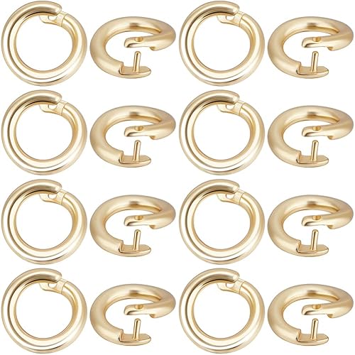 Beebeecraft 1 Box 50Pcs Locking Jump Ring OD 5.5mm ID 3mm 18K Gold Plated Round Connector Split Jump Rings Open O Ring for Charms Necklaces Pendants Bracelets Jewelry Making
