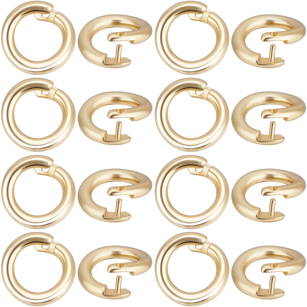 Beebeecraft 1 Box 50Pcs Locking Jump Rings OD 5.5mm ID 3mm 18K Gold Plated Open Jump Ring Round Connector O Ring for Charms Necklaces Pendants Bracelets Making Jewellery