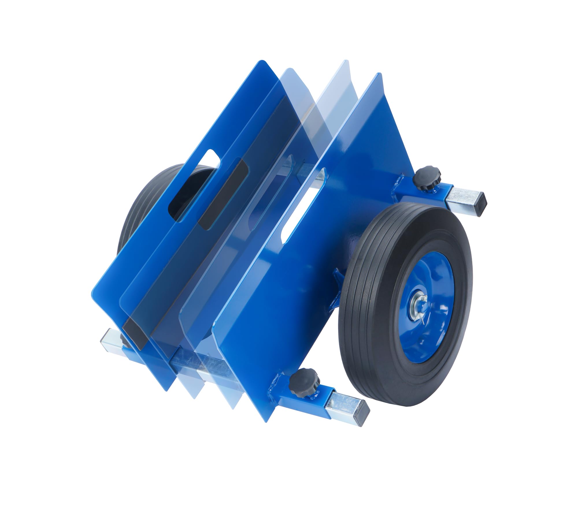 Chariot à Panneaux jusqu'à 500 kg, Chariot à Panneaux avec 2 Roues en Caoutchouc Plein, Rouleau pour plaques de 0 à 23 cm de Largeur de Serrage, Chariot de Transport de plaques Lourdes pour Le (Bleu)