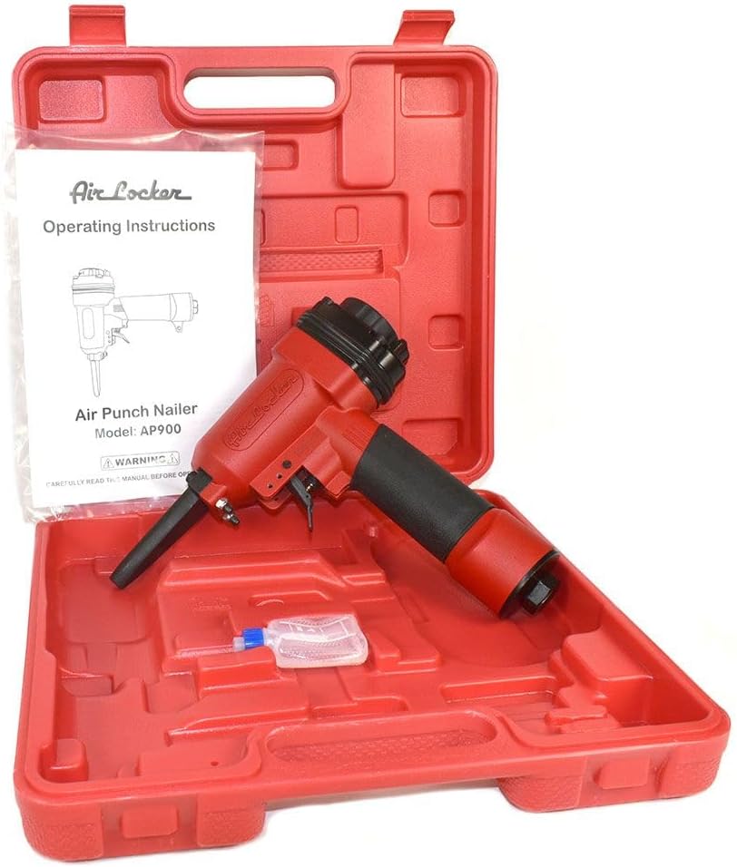 Air Locker AP900 Heavy Duty Professional Air Punch Nailer/Nail Remover/Nail Puller. 1/4 Inch NPT Thread Air Inlet. 50-110 PSI Pneumatic Nailer Removes 9-16 Gauge Nails