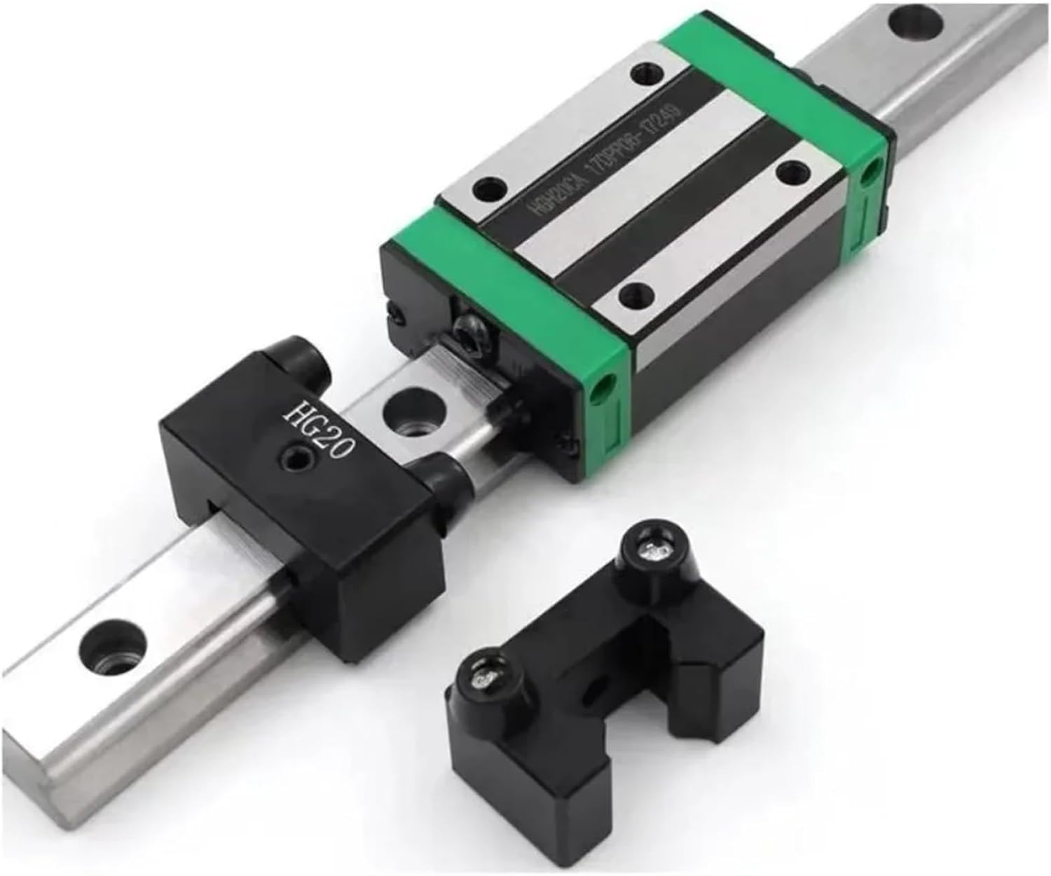 Linear Guide Rail Slider Limit Block HGH EGH15 20Stroke Fixed Block Limiter Buffer 1Pcs(TypeA,HGH20)