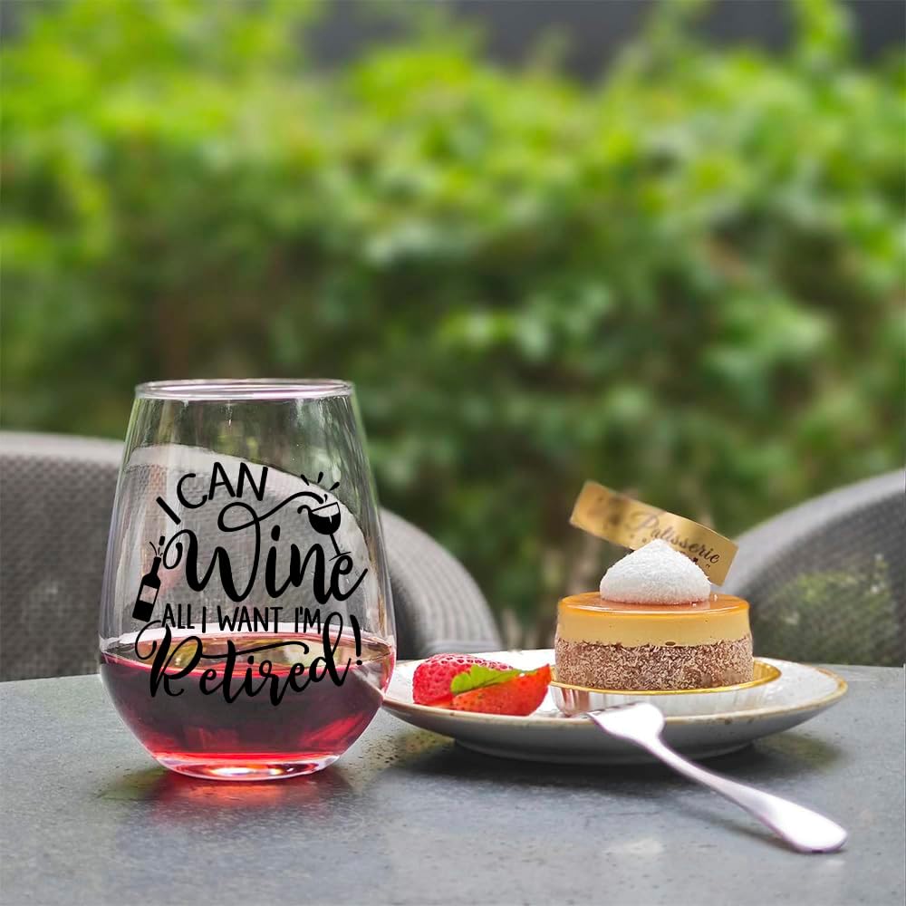 Funny Retirement Gifts for Women - I'm Retired Wine Glass Humor Happy Retire Gift, Colleague Leaving Work Going Away Gifts, Retiring Gift for Coworker Boss Friends Mom Grandma