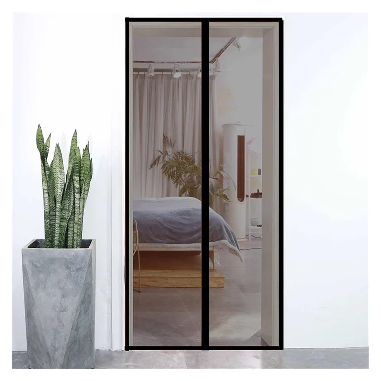 Rideau de porte magnétique anti-moustique pour aérer la maison en été