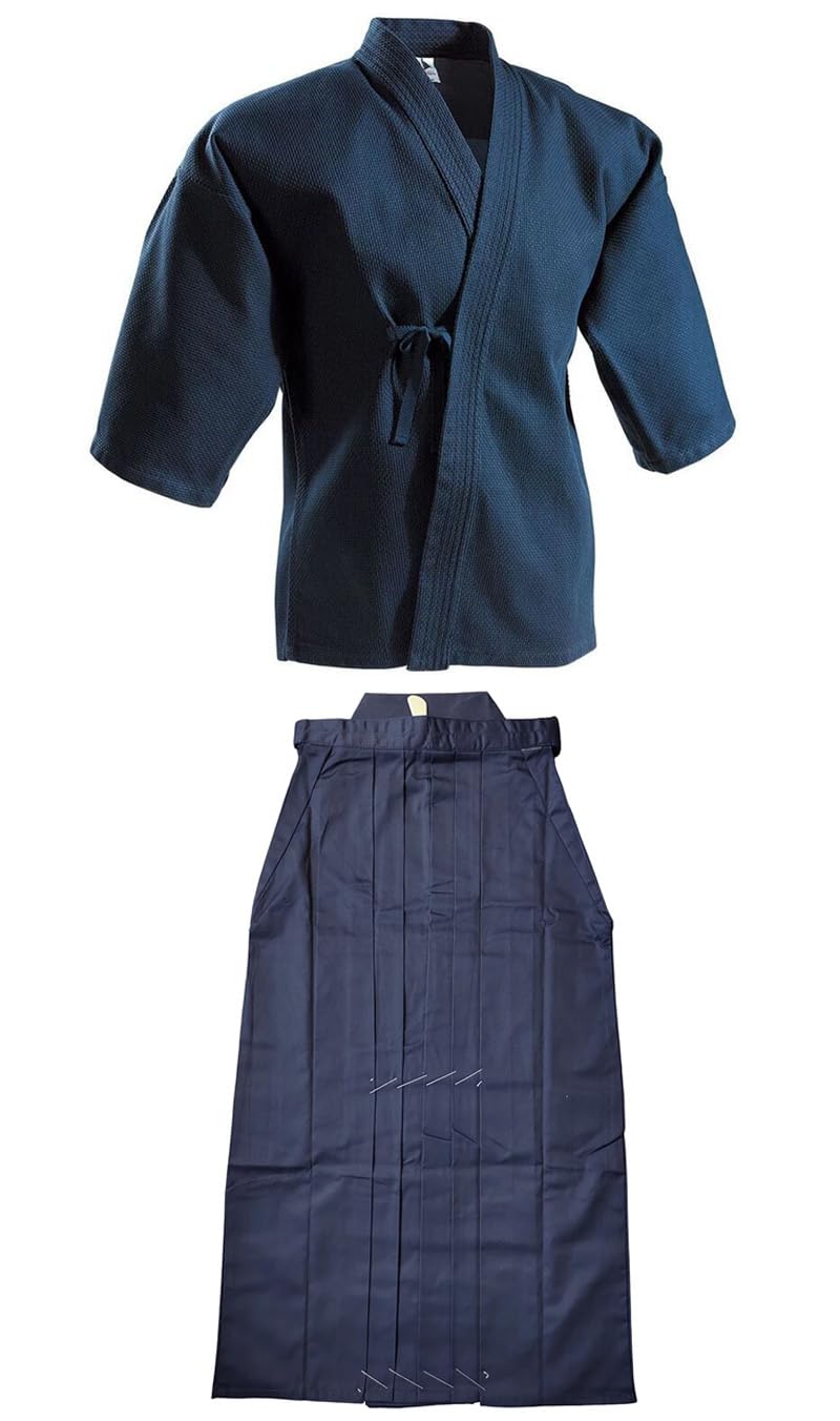 Hakama Kendo Gi Aikido Samurai Hakama Martial Arts Clothing Kimono koszule kostiumowe formalne kimono 2 szt. 150 cm