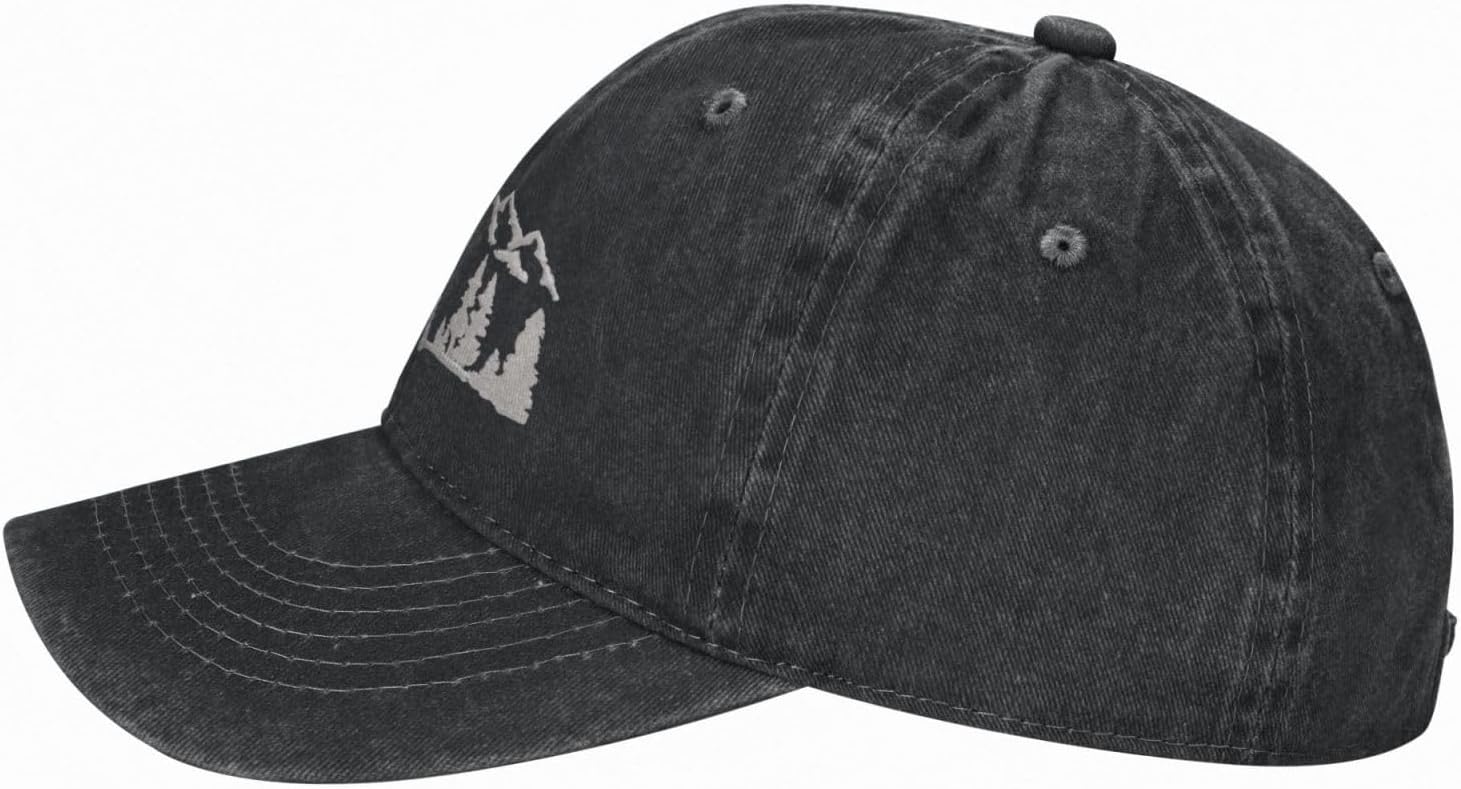 Women's Mountain Trees Hat Washed Vintage Adjustable Baseball Cap for Dad Mom image 3