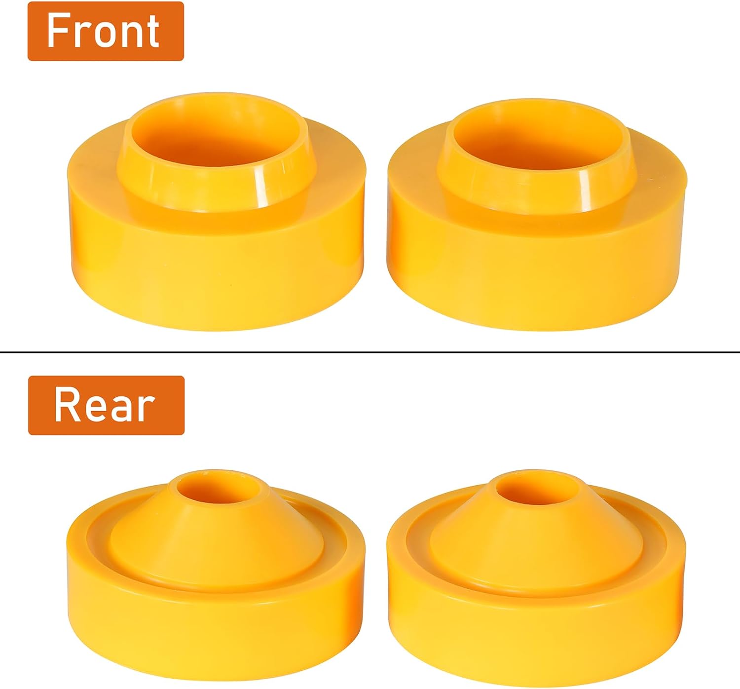 Hooke Road JK 1.5" Spacer Leveling Lift Kit Compatible with 2007-2018 Jeep Wrangler JK & Unlimited 2/4 Doors, Front & Rear Suspension Bump Stop Extensions Spacers - 4 PCS